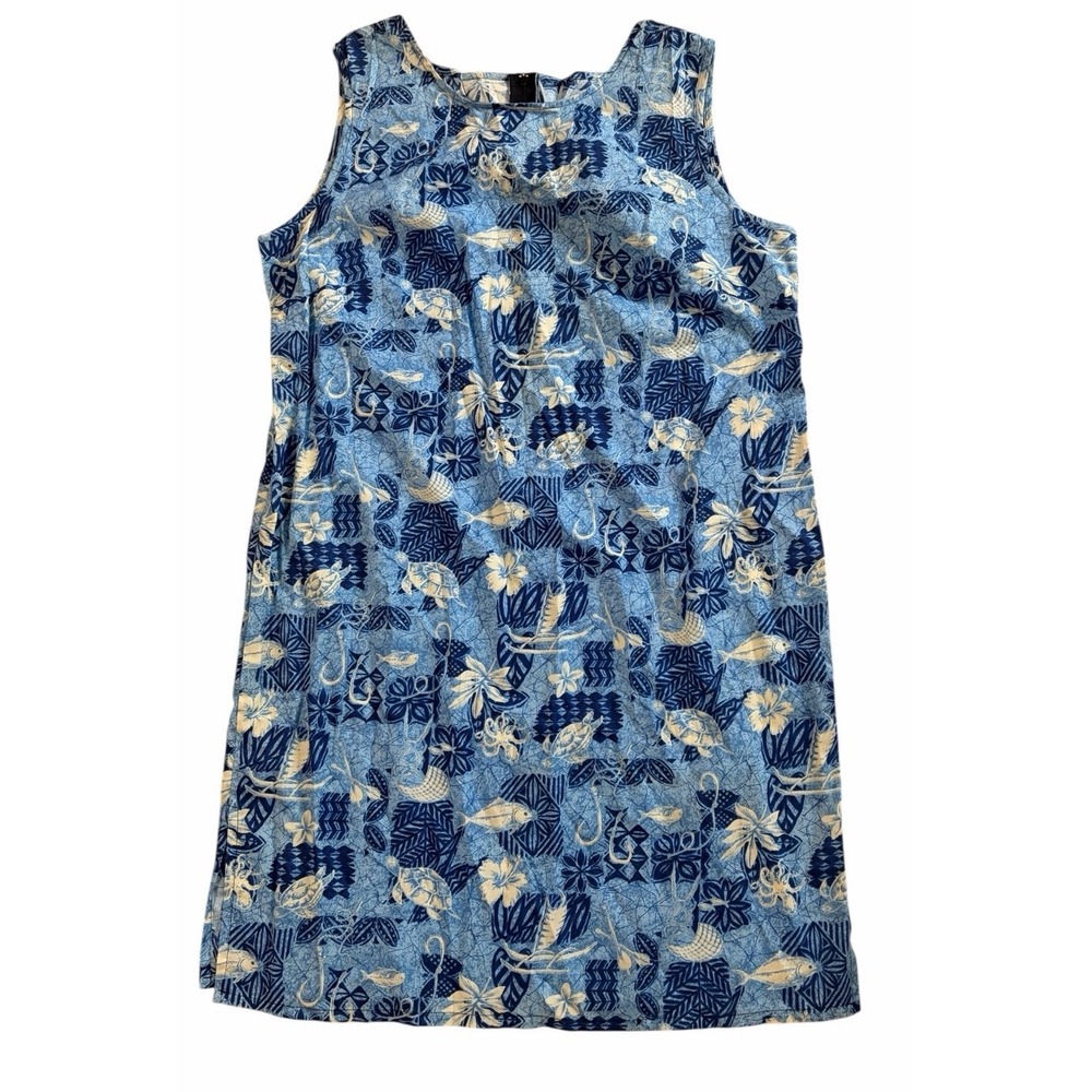 Womens Vintage Y2k Hawaiian Mini Dress Size XL Tropical Floral Beach lole USA